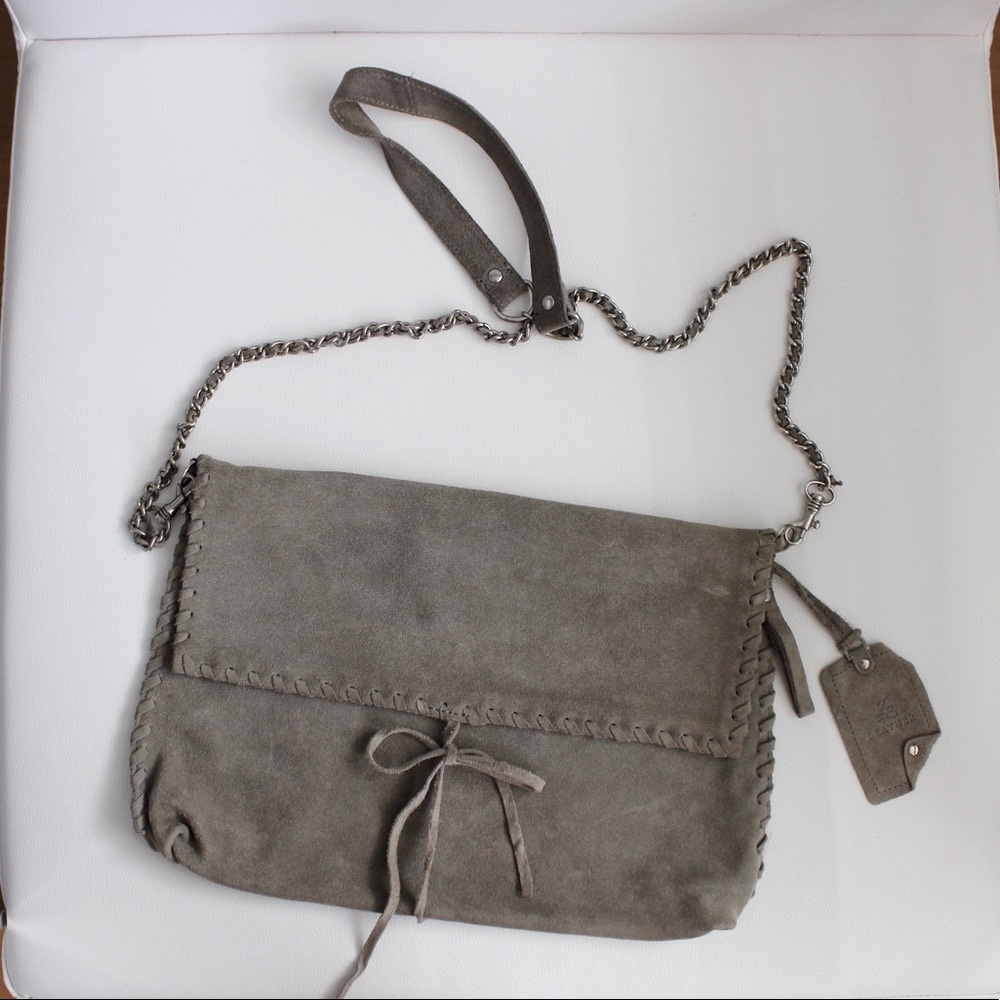 ZARA Suede Leather Crossbody Bag